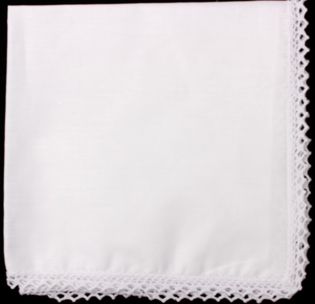 Embroidered lace handkerchiefs 'PLAIN' Style: EHC/PLAIN image 0